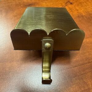 Brass stocking holder-scalloped Hearth & Hand